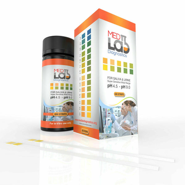 pH Test Strips for Urine and Saliva pH 4.5 to 9.0 For Body pH Testing