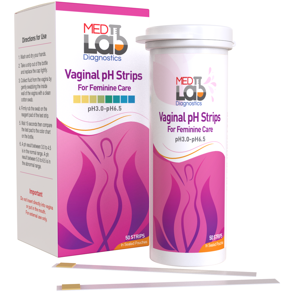 Vaginal ph Test Strips for Women(50 cnt). BV Bacterial Vaginosis and Yeast Infection Test