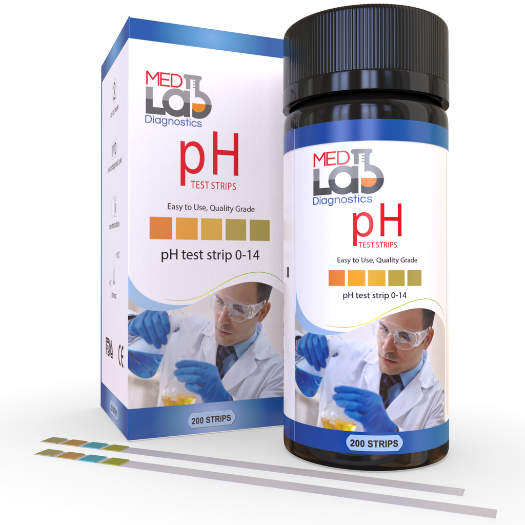 Universal pH Test Strips 0 to 14 (200 ct) for Urine, Saliva, water and Any Liquids.