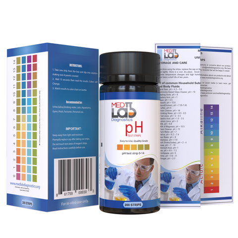 Qpets 50pcs Water Testing PH Testing Strips, 14 in 1 Water Qulity Test